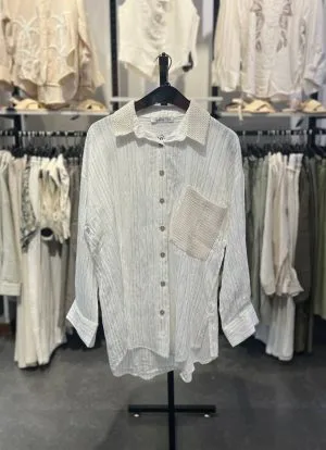 یکجا - یکجا شومیز یقه کنفی کد 011195